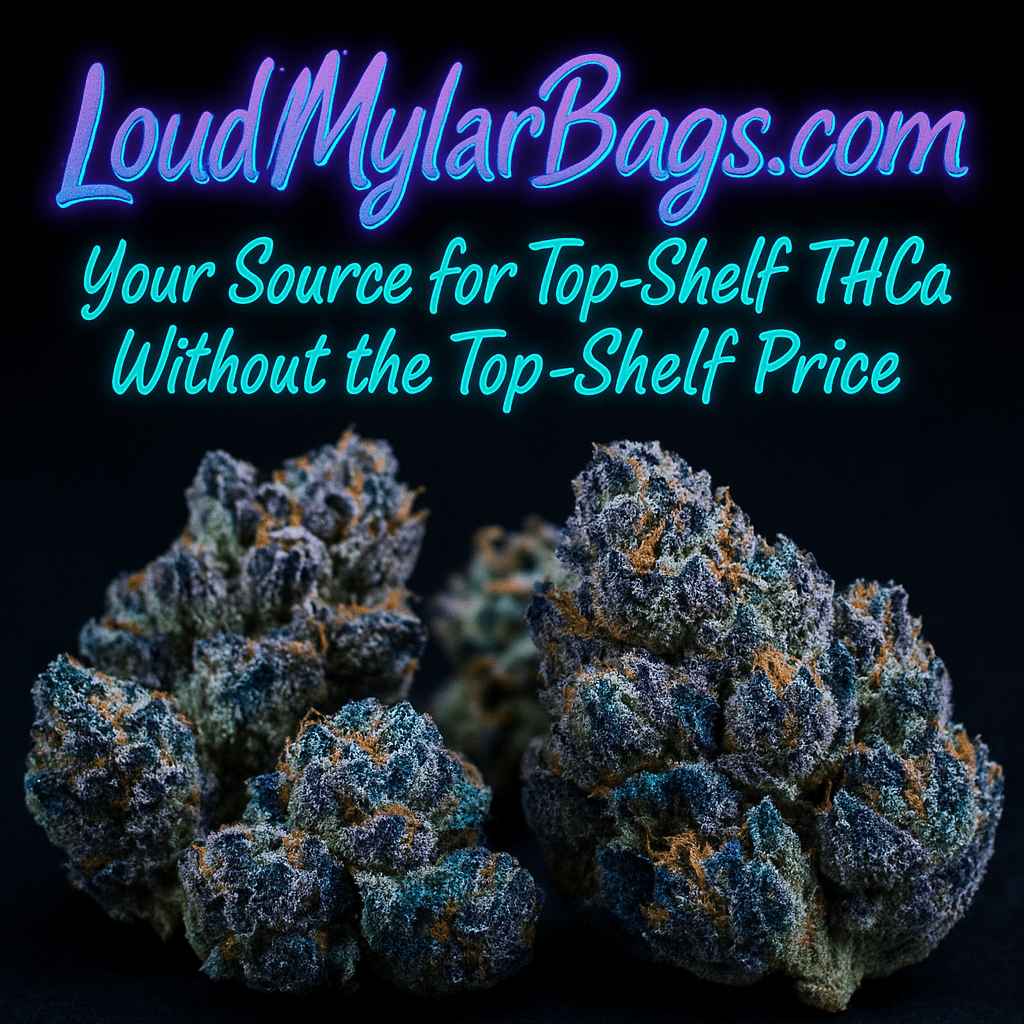 LoudMylarBags.com premium THCa flower ad